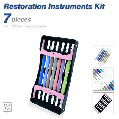 Kit de restauración estética de resina dental de manija de silicona antideslizante