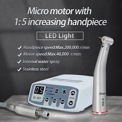 Micromotor sin cepillo con unidad de pieza de mano dental eléctrica de 1:5 para clínica