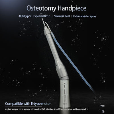 Pieza de mano recta en ángulo para cirugía Dental, pieza de mano para osteotomía de 20 grados, accionamiento directo 1:1 para fresas quirúrgicas
