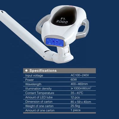 Máquina que blanquea dental práctica 60W para la longitud de onda 400-460NM de los dientes