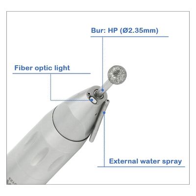 Cono de nariz recto durable Handpiece, fibra óptica dental de acero inoxidable de Handpiece