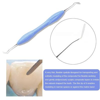 Instrumentos quirúrgicos dentales de la manija del silicón para el relleno compuesto multicolor
