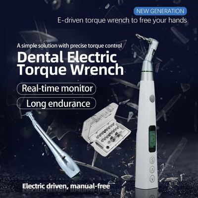 Llave dinamométrica de implante universal dental blanca inalámbrica portátil