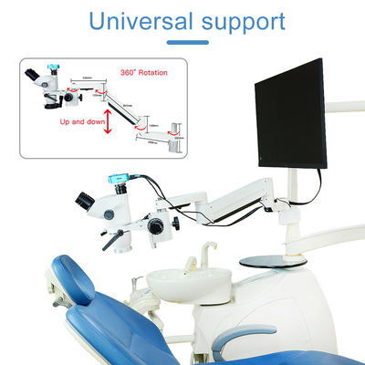 Microscopio quirúrgico dental manual de DC 5V~12V del control con la lente del ocular 10X