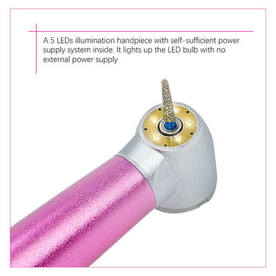 Espray de agua 5 Handpiece de alta velocidad dental con el transporte de cerámica ligero de cinco LED