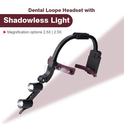 Lupas binoculares llevadas dentales ajustables 2.5x 3.5x de la linterna de la venda