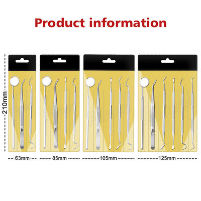 6pcs Instrumentos dentales ortodónticos Limpieza de dientes Cuidado bucal Kit de herramientas dentales