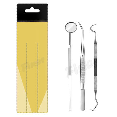 3pcs de acero inoxidable Instrumentos dentales ortodónticos Espejo bucal Herramientas dentales