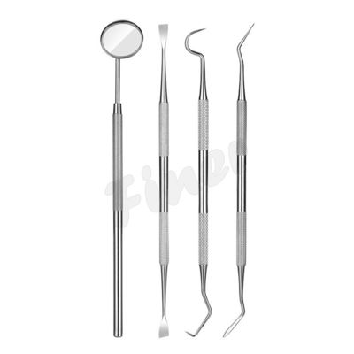 Herramientas de limpieza oral de dientes de acero inoxidable con espejo bucal