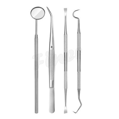 Herramientas de limpieza oral de dientes de acero inoxidable con espejo bucal