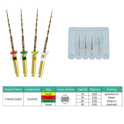 Endodoncia Dental Protaper Files Uno Oro Único doble filo de corte inverso