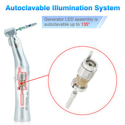 Reducción contra ángulo E-Generador de luz LED 20/1 Implante dental de mano