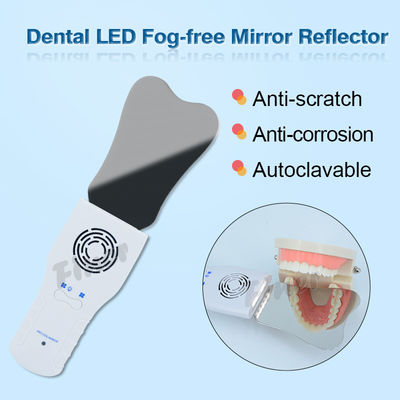 Ortodoncia práctico LED libre de niebla espejo fotográfico reflector de acero inoxidable