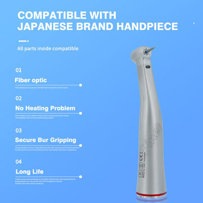 Fibra óptica 1/5 Unidad de pieza de mano dental de alta velocidad pieza de mano eléctrica