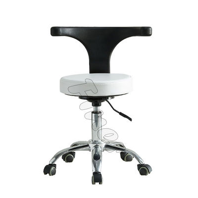 Silla dental giratoria de cuero de PU con reposabrazos Silla de taburete dental