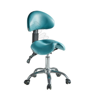 Silla dental giratoria de cuero de PU con reposabrazos Silla de taburete dental
