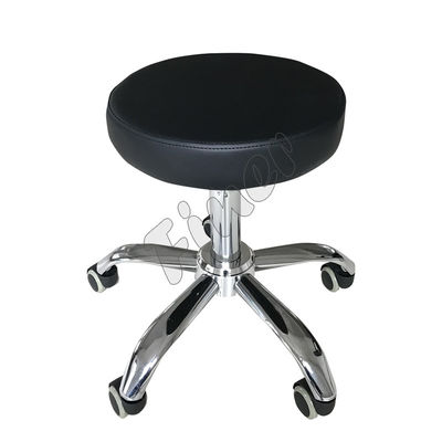 Silla dental giratoria de cuero de PU con reposabrazos Silla de taburete dental