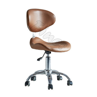 Silla dental giratoria de cuero de PU con reposabrazos Silla de taburete dental