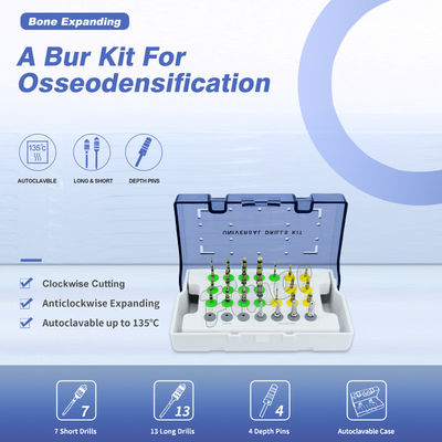 Kit de perforaciones largas y cortas Kit de perforaciones de identificación ósea para implantación dental