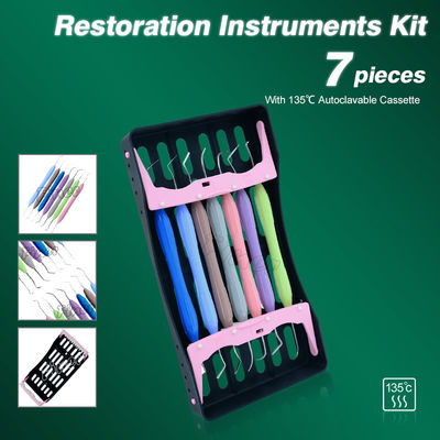 Equipo de prótesis dental Conjunto de instrumentos de restauración estética para el llenado de resina no adhesiva