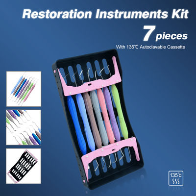Equipo de prótesis dental Conjunto de instrumentos de restauración estética para el llenado de resina no adhesiva