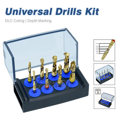 DLC revestimiento de acero inoxidable estándar de diseño universal de implante dental taladro