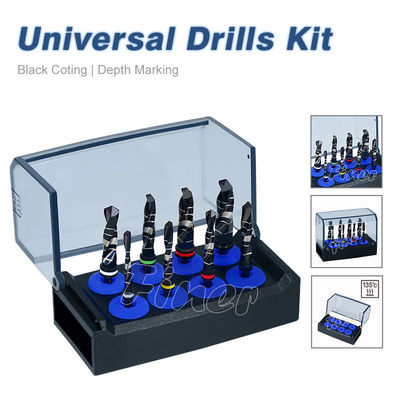 DLC revestimiento de acero inoxidable estándar de diseño universal de implante dental taladro