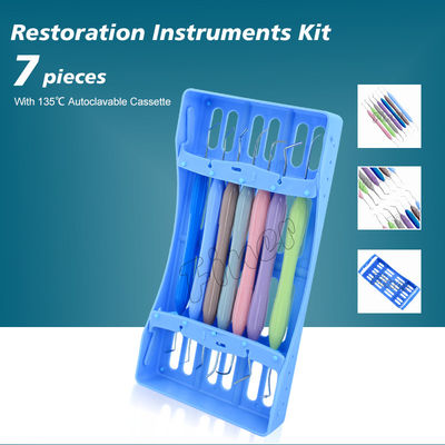 Conjunto de instrumentos de restauración estética dental Equipo de prótesis dental Conjunto de instrumentos de restauración estética