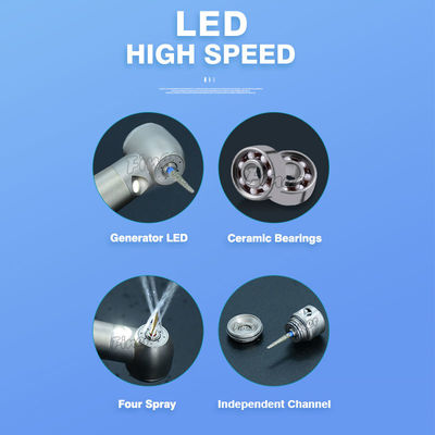 Dental de alta velocidad LED de la pieza de mano con generador electrónico de la pieza de mano dental
