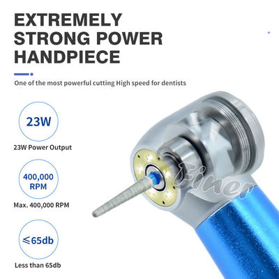 Pieza de mano de turbina de aire colorida de cinco luces LED de alta velocidad Pieza de mano dental