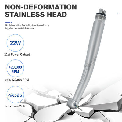 Turbina dental de acero inoxidable con accionamiento aéreo