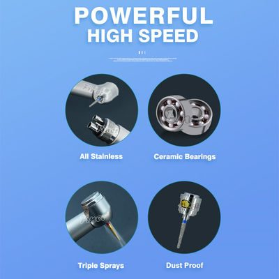 Turbina dental de acero inoxidable con accionamiento aéreo