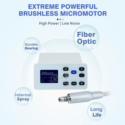 Motor eléctrico dental con micro motor eléctrico dental sin cepillo con micro motor clínico de pulverización interna