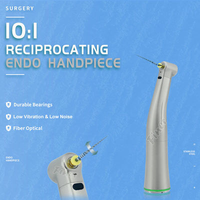 Fibra óptica 10:1 Dental de la pieza de mano 10:1 Dental recíproco de baja velocidad endodóntico contra ángulo de la pieza de mano
