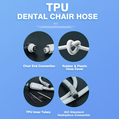 Tubos de manguera de silicona dental 4 agujeros para piezas de mano para piezas de mano de alta velocidad